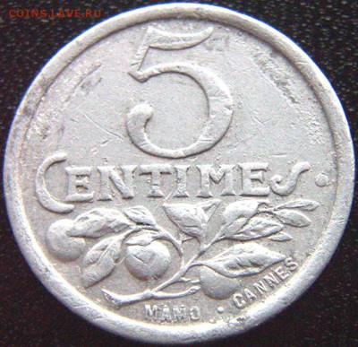 Франция. Ницца_5 сантимов 1922; до 24.11_22.38мск - 8921