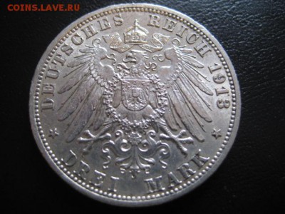 1913 Пруссия, 3 М, серебро, до 01.12 в 22-10 мск - IMG_3265.JPG
