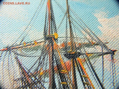 КАРТИНА холст масло "МОРСКОЙ БОЙ. ПАРУСНИКИ" - P2010674.JPG