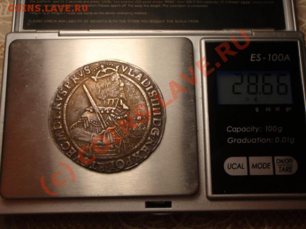 Талер Король Владислав IV 1637 г - P4211305.JPG