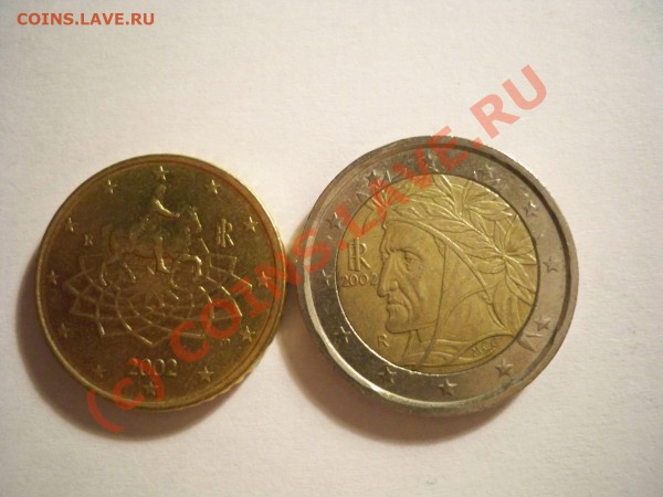 50 евроцентов и 2 евро Италии до 8.05.2010 - 100_2113