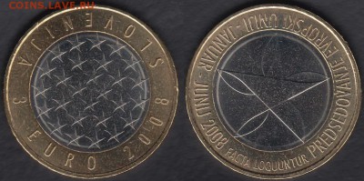 Словения 3 евро 2008 до 27.11.2014 22-00 - Словения 3 евро 2008