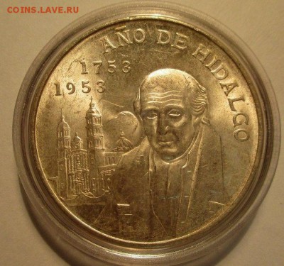 Серебро-Мексика_ доллар и 5 песо (1895-1953гг) оценка... - мекс1