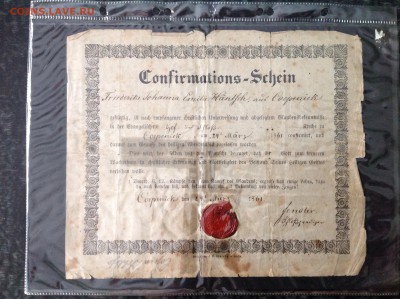 Предпродажная оценка! Немецкий документ 1861 год - image