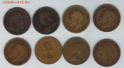 Великобритания 8 монет пенни до 30.11.2014   22-00 - 1 3