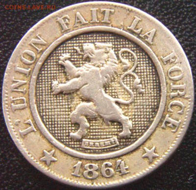 Бельгия_10 сантимов 1864; до 28.11_22.24мск - 8790