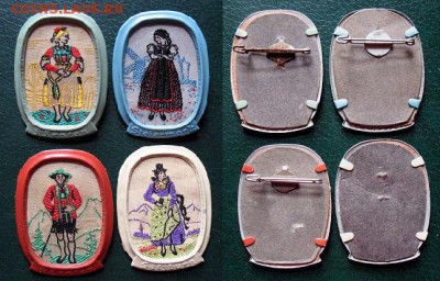 Фашистское рукоделие - 4 значка с вышивкой 1938 г. Костюмы О - Фашистское рукоделие - 4 значка с вышивкой 1938 г. Костюмы Остмарка = 400 старт.JPG