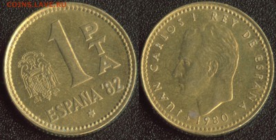 Испания 1 песета 1980 (футбол) до 22:00мск 05.12.14 - Испания 1 песета 1980 (футбол)
