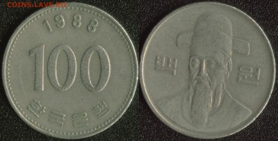 Корея 100 вон 1988 до 22:00мск 05.12.14 - Корея 100 вон 1988