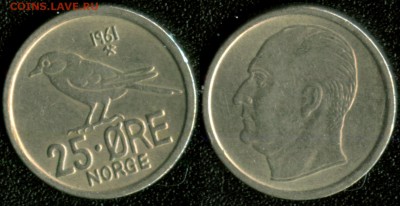 Норвегия 25 оре 1961 до 22:00мск 05.12.14 - Норвегия 25 оре 1961