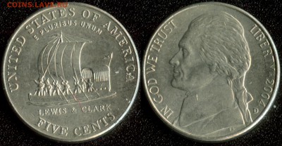 США 5 центов 2004 (Льюис и Кларк) до 22:00мск 05.12.14 - США 5 центов 21004