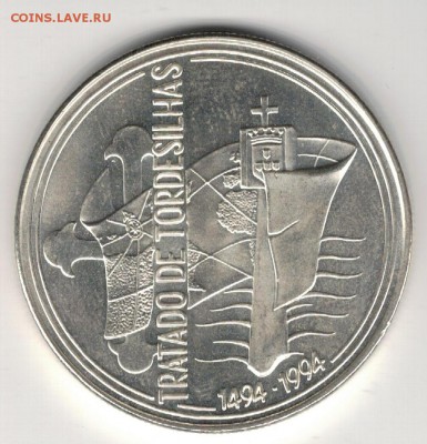 Ag ПОРТУГАЛИЯ 1000 ЭСКУДО 1994 ДОГОВОР 04.12 22Ч (А410) - 5-п1000э94
