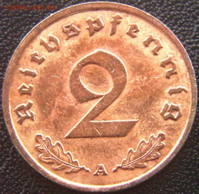 Германия (3-й Рейх)_2 рейхспфеннига 1937(А); до 30.11_22.06м - 8671