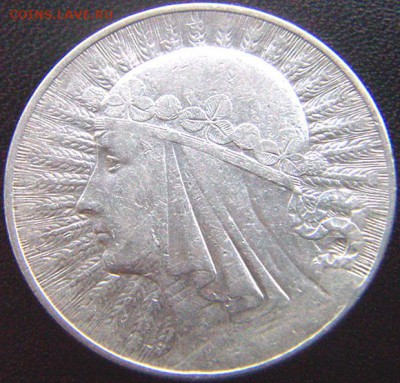Польша_10 злотых 1932. Крупное серебро; до 30.11_22.20мск - 8805
