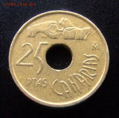 3 - Испания 25 песет (1994) «Канарские острова» Р