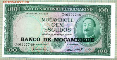 Мозамбик,1961,100эскудо,до05.12.2014г. 22.00 по Москве - Мозамбик 1961 100эскудо
