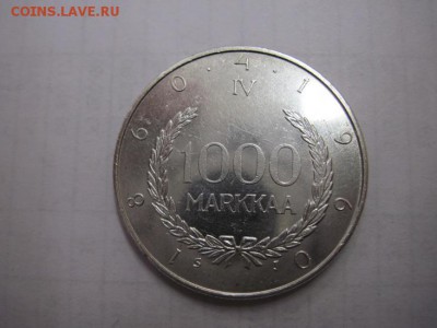 1000 маркка 1960 серебро Финляндия до 04.12.14 - Изображение23 109
