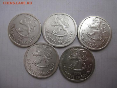1 маркка 1964-68 серебро Финляндия до 04.12.14 - Изображение23 111