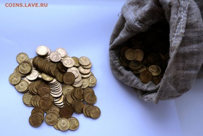 1 копейка 1991 год м, мешок 4 кг (около 4000 штук) - 1 копейка