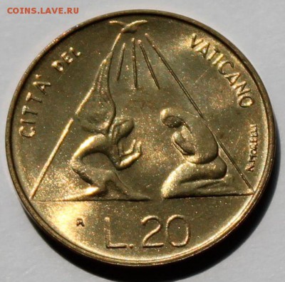 Ватикан 20 лир 1983. Тираж-110 000. РАСПРОДАЖА. - 2