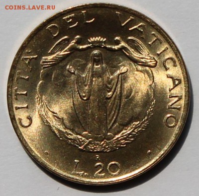 Ватикан 20 лир 1987. Тираж-80 000. РАСПРОДАЖА. - 1