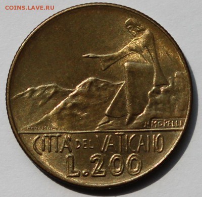 Ватикан 200 лир 1978. Тираж-120 000. РАСПРОДАЖА. - 1