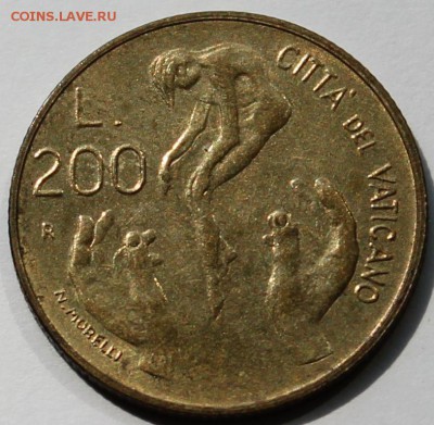 Ватикан 200 лир 1983. Тираж-110 000. РАСПРОДАЖА. - 2