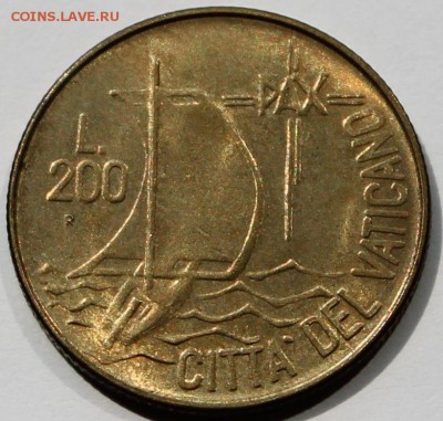 Ватикан 200 лир 1984. Тираж-105 500. РАСПРОДАЖА. - 2