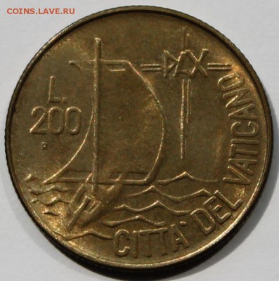 Ватикан 200 лир 1984. Тираж-105 500. РАСПРОДАЖА. - 1
