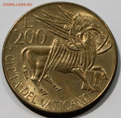 Ватикан 200 лир 1985. Тираж-86 000. РАСПРОДАЖА. - 2