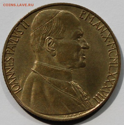 Ватикан 200 лир 1988. Тираж-80 000. РАСПРОДАЖА. - 3