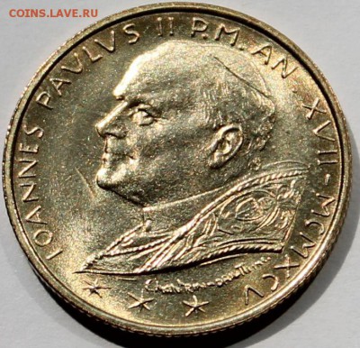 Ватикан 200 лир 1995. Тираж-32 000. РАСПРОДАЖА. - 4