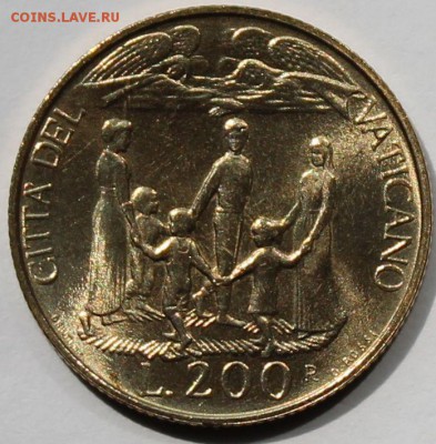 Ватикан 200 лир 1996. Тираж-32 000. РАСПРОДАЖА. - 1
