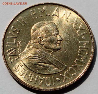 Ватикан 200 лир 1999. Тираж-26 000. РАСПРОДАЖА. - 4