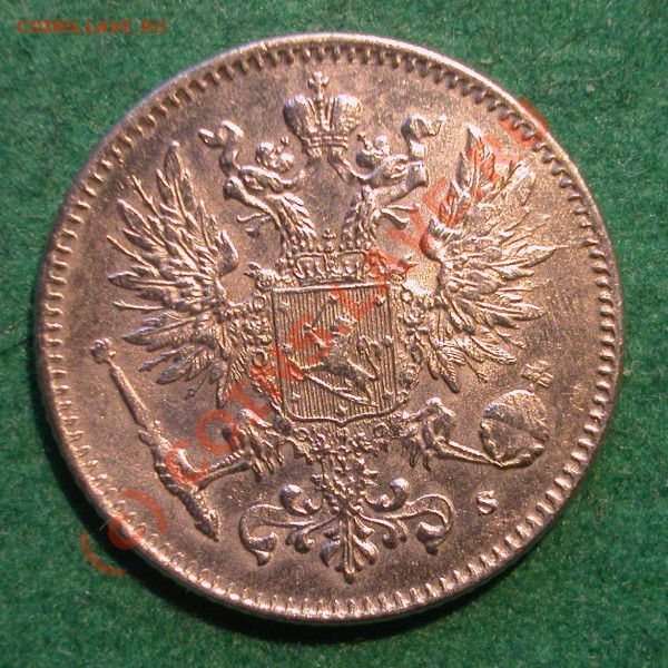 50 пенни Рус. Финляндия 1916 г.  до 11.05.10   21-30 МСК - 50 пенни 1916г аверс