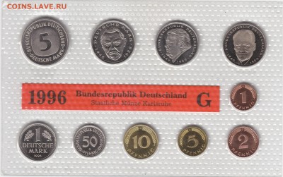 ФРГ банковский набор 1996 G UNC до  9.12 22:30 мск - IMG