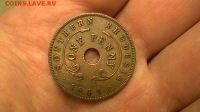 Британская южная родезия 1 пенни Медь  1949 до 06,12,14 по М - IMGA0145.JPG