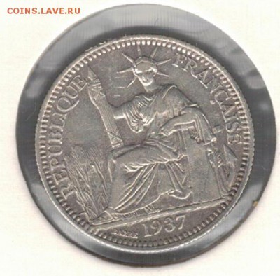 Ag Фр.Индокитай 10 центов 1937 до 08.12 в 22.00мск (А426) - 5-фрик