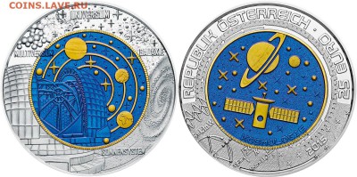 Нестандартные ЕВРО - биметалл: Австрия, Люксембург и др. - Austria_25 euro_2015 Cosmology_news