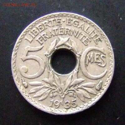 3 - Франция 5 сантимов (1935) Р