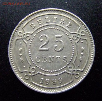 3 - Белиз 25 центов (1989) «Елизавета II (тип №1)» Р