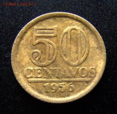 3 - Бразилия 50 сентаво (1956) Р
