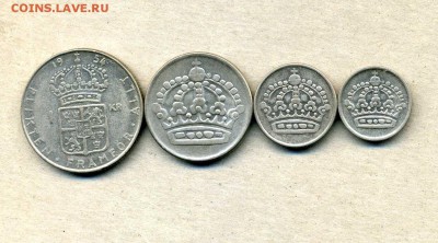 Ag 1 кр,50,25,10 эре 1954 г. Швеция до 10.12.14. 22-00 мск - img586