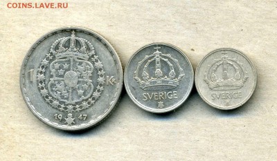 1 кр.25,10 эре 1947 г. Швеция Ag до 10.12.14. 22-00 мск. - img584