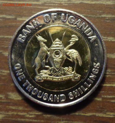 УГАНДА - СТРАУС БИМ! до 12.12, 22.00 - Уганда 1000 шиллингов страус БМ 1