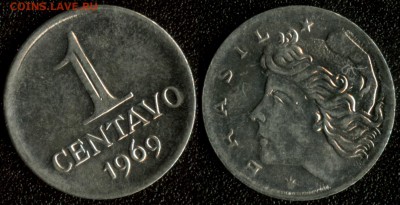 Бразилия 1 сентаво 1969 до 22:00мск 10.12.14 - Бразилия 1 сентаво 1969