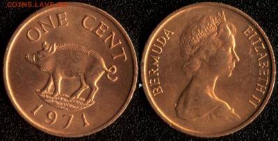 Бермуды 1 цент 1971 до 22:00мск 10.12.14 - Бермуды 1 цент 1971