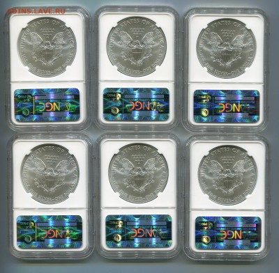 ФИКС. 1 доллар 2014, Шагающая свобода, в слабе NGC, BU. - Сканирование__381