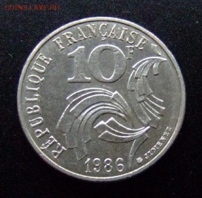 3 - Франция 10 франков (1986) «Мадам Республика» №2 Р