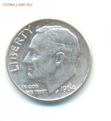 Ag. США 10 центов 1964. до 11.12 22.00 - 26